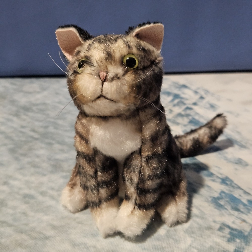 Folkmanis Tabby Cat Finger Puppet 4" Plush 21FM037 VN